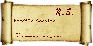 Morár Sarolta névjegykártya