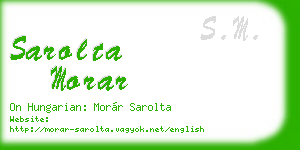 sarolta morar business card